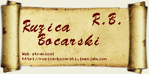 Ružica Bočarski vizit kartica